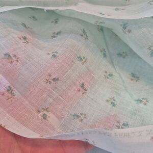 Fabric, Pale Green Cotton Mini Floral Sheer Peter Pan Fabrics 45" wide x 2.45 yd
